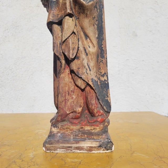 Virgin and Child, 1800s, Limestone For Sale - Image 11 of 18