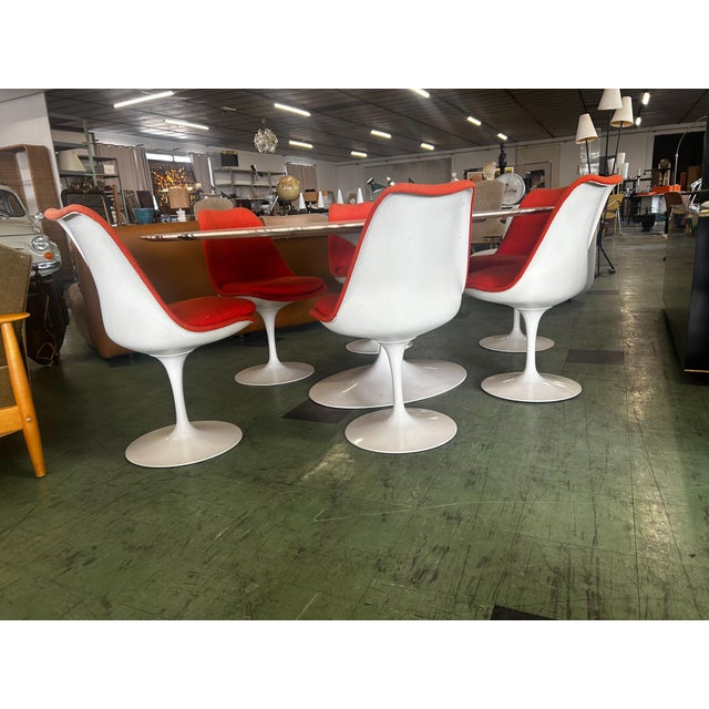 Eero Saarinen Swivel Chairs attributed to Eero Saarinen for Knoll Inc. / Knoll International, 1970s, Set of 6 For Sale - Image 4 of 8