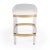 Textile Jordan Acrylic & Polished Brass 24" Counter Stool, White For Sale - Image 7 of 7