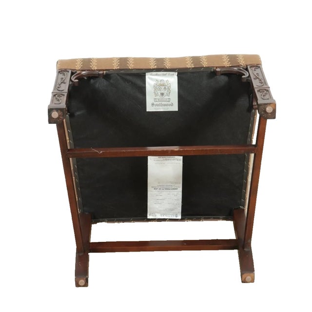 Brown Late 20th Century Southwood Carved Mahogany Chinese Chippendale Open Arm Chair For Sale - Image 8 of 9