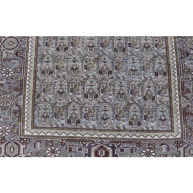 Textile Antique Persian Malayer Rug With Intricate Geometric Patterns 4'1 X 7'2 For Sale - Image 7 of 11