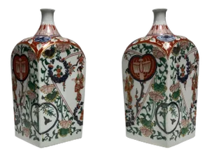 Asian Ornamental Sake Jars - a Pair
