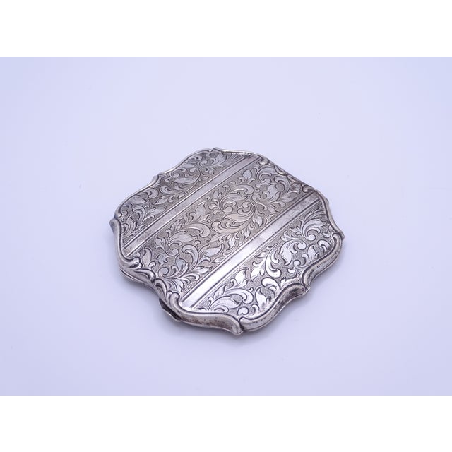 Art Nouveau Powder with Mirror and Silver Plate, France, 1890s For Sale - Image 6 of 18