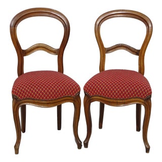 Antique Louis Philippe Chairs, 1800s, Set of 2 For Sale