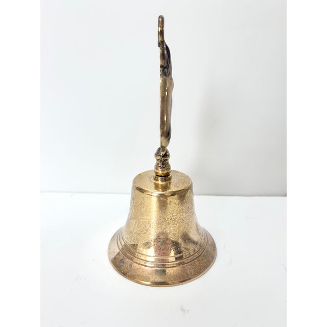 English Vintage English Solid Brass Horse Head Bell – Equestrian Decor Tabletop Accent For Sale - Image 3 of 7
