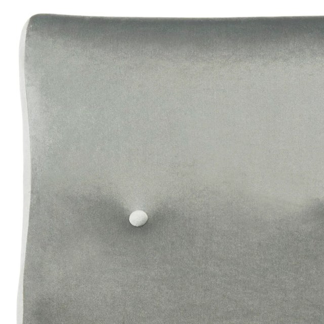 Velvet Retro Mid Century Accent Chair, Light Grey For Sale - Image 9 of 10