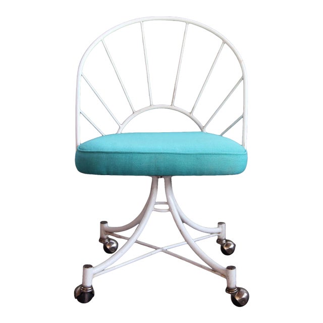 1960s Mid-Century Modern Acapulco Style Rolling Office Chair For Sale