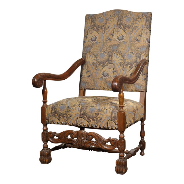 1900s Vintage Louis Xiv Style Armchair