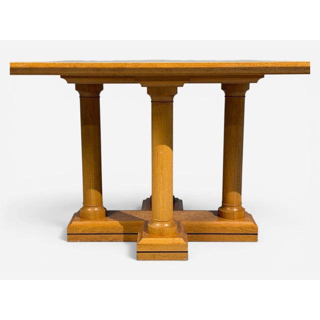David Linley, Inlaid Dining Table, Burlwood Oak, United Kingdom, 2000s For Sale - Image 10 of 13