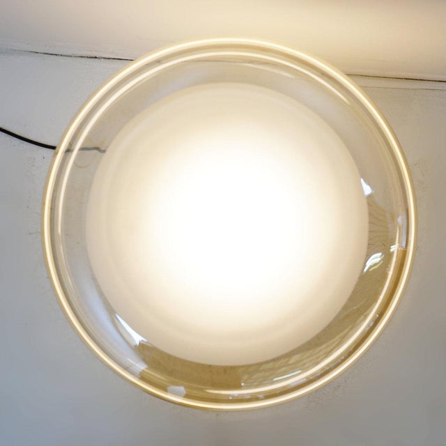 Mushroom Table Lamp with Marble Base and Opal Glass Shade For Sale - Image 3 of 14