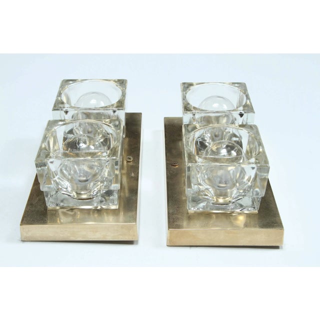 Gaetano Sciolari Cubist Style Sconces by Sciolari - A Pair For Sale - Image 4 of 6
