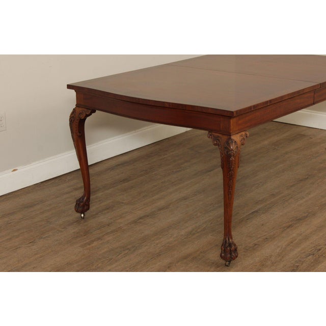 Irish Georgian Style Expandable Mahogany Dining Table For Sale - Image 11 of 12