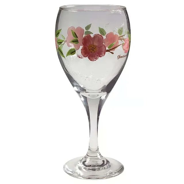 Set of 4 vintage Franciscan Desert Rose 12 oz wine glasses by Franciscan