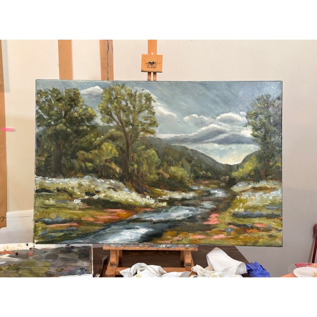 Contemporary Texas Landscape, Contemporary Nostalgic Impressionism, Texas Hill Country For Sale - Image 3 of 12