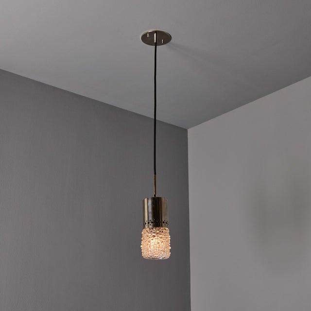 Pair of 1960s Chrome Metal and Bubble Glass Pendants by Helena Tynell For Sale In Los Angeles - Image 6 of 18