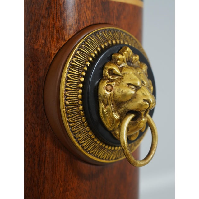 Versace Italian Versace Inlaid Mahogany Torcherie Floor Lamp For Sale - Image 4 of 9