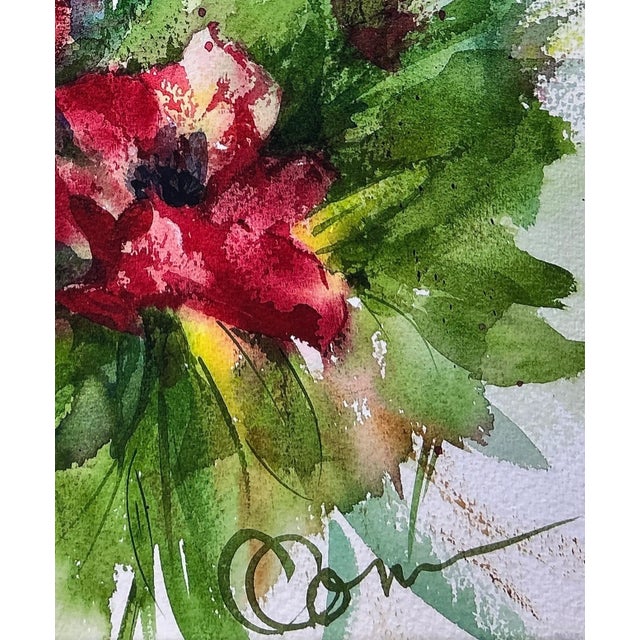 Red poppies watercolor painting Giclee Print. Custom printed on archival textured paper. 9 x 12 inches Unframed. The photo...