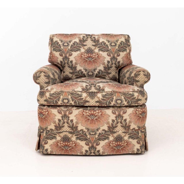 Early 20th Century Floral Print Upholstered Easy Armchairs, Pair For Sale - Image 5 of 10
