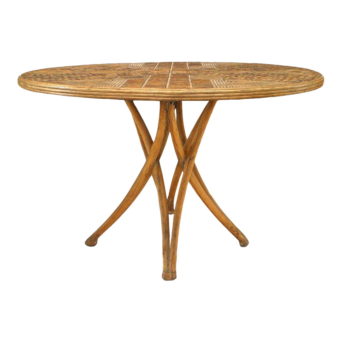 Rustic Continental Style Stripped Dining Table Chairish