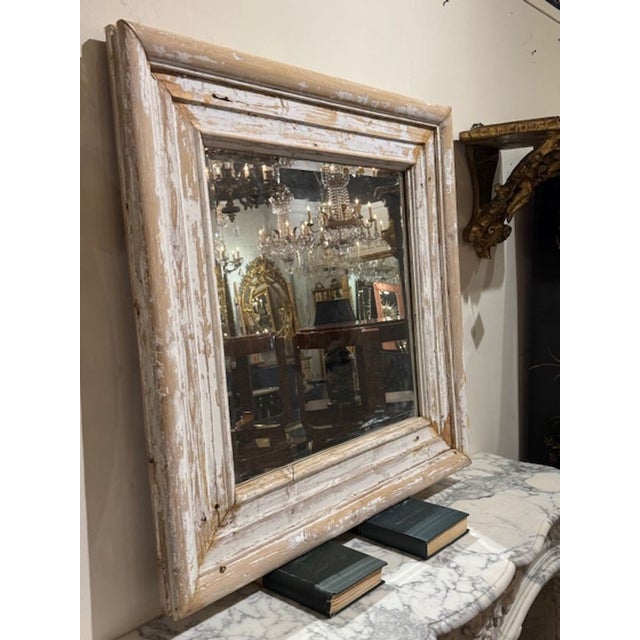Traditional French Gessso Over Pine Mirror For Sale - Image 3 of 7