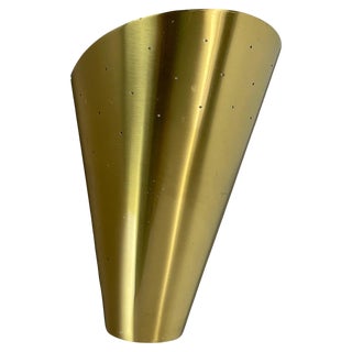 Brass Hole Pattern Theatre Wall Light in the style of Stilnovo, Italy, 1950s For Sale