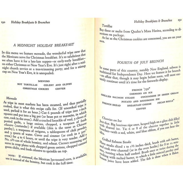 "Breakfasts and Brunches for Every Occasion: Exciting Menus and Recipes From All Over the World" 1961 Brown, Helen Evans & Brown, Philip S. For Sale - Image 10 of 10
