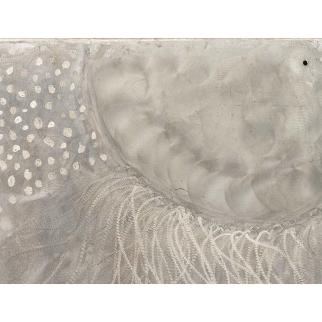 Contemporary Illegibly Signed Landscape Scene Steel Panel For Sale - Image 3 of 8