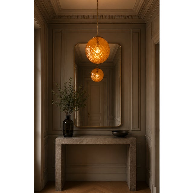 Orange Murano Glass Baloton Pendant Lamp, 1980s For Sale - Image 15 of 17