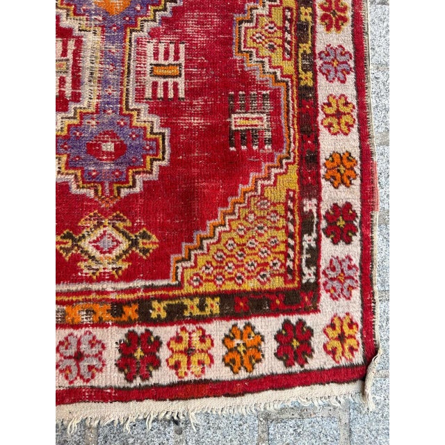 Red Early 20th Century Turkish Rug, 1920s For Sale - Image 8 of 18
