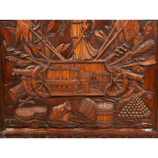 French French Carved Walnut Panel Commemorating the French Revolution For Sale - Image 3 of 8