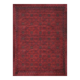 Pasargad Home Yamoud Burgundy Wool Area Rug, 9'10'' X 12'10'' For Sale