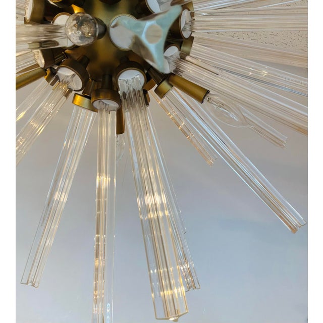 Modern Arteriors Modern Custom Semi-Flush Sputnik Chandelier as Is For Sale - Image 3 of 5