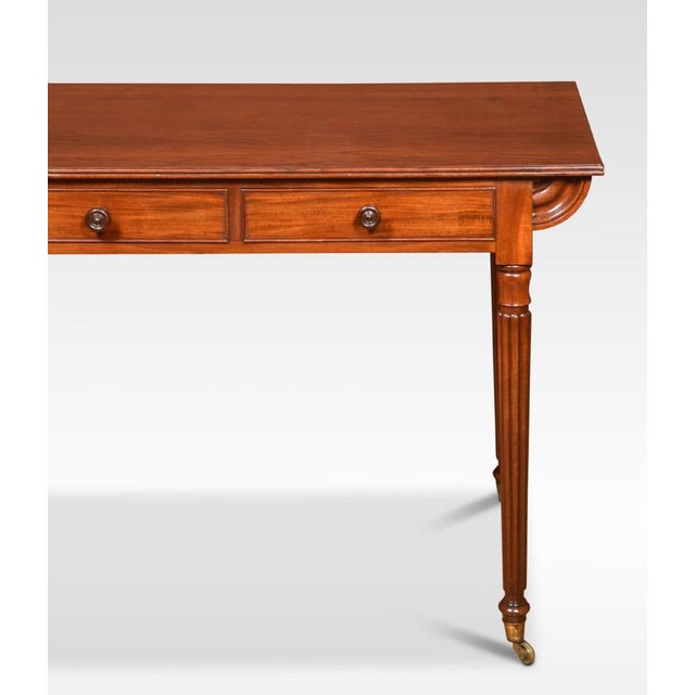 Mahogany Two Drawer Writing Table For Sale - Image 4 of 8