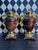 1970s Grand Neoclassical Patinated Metal Urns With Gilt Scroll Handles, Pair, 16" For Sale - Image 4 of 15