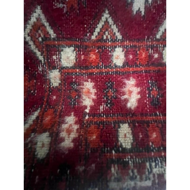 Red Red Rug in Wool For Sale - Image 8 of 9