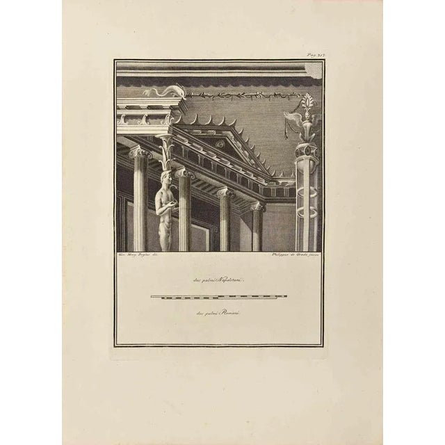 Temple with Sphinx from "Antiquities of Herculaneum" is an etching on paper realized by Filippo De Grado in the 18th...