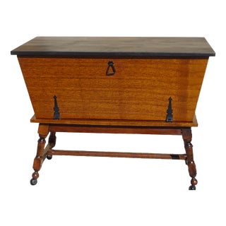 Bin-Shaped Cabinet on Wheels, 1980s For Sale