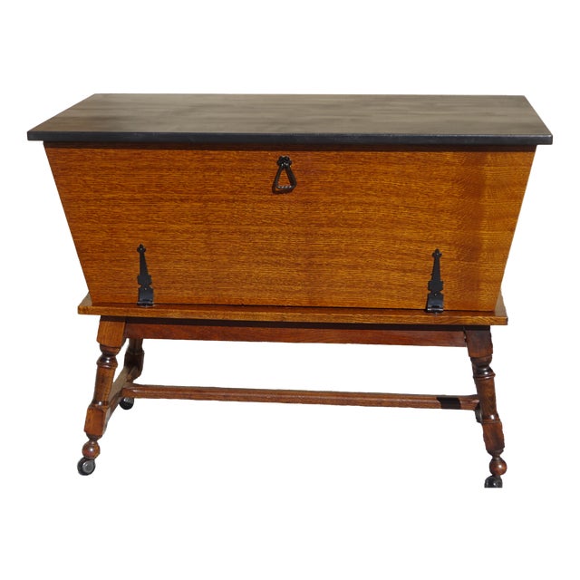 Bin-Shaped Cabinet on Wheels, 1980s For Sale