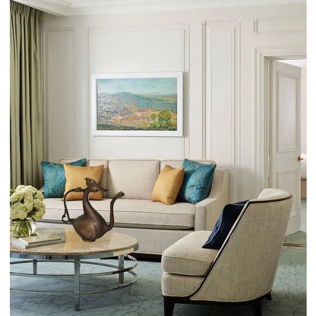 19th C Antique Mughal Bronze Ewer Deccani Swan Hamsa Aquamanile For Sale - Image 9 of 10