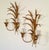 1950s Italian Gilded Tole Wheat Sconces - A Pair For Sale - Image 6 of 7