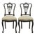 Early 20th Century Antique Victorian Carved Mahogany Lyre Back Small Accent Side Chairs - a Pair For Sale