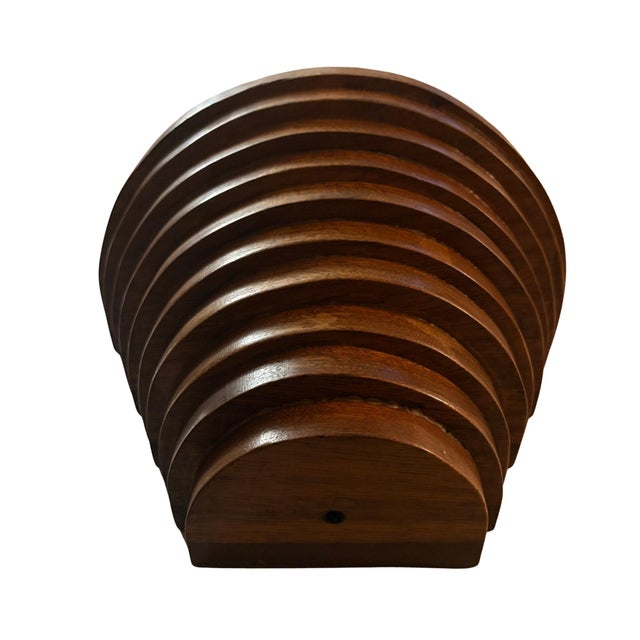 Wood Art Deco Wooden Wall Pocket For Sale - Image 7 of 9