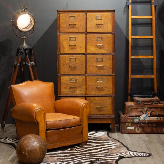 ABOUT Antique monumental vertical file cabinet by Yawman & Erbe, professionally restored and comprising of five modular...