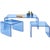 Modern Contemporary Blue Acrylic Nesting Tables – Statement Coffee Table Set For Sale - Image 3 of 5