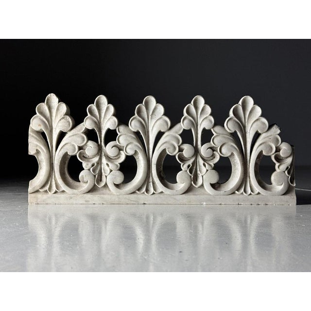 Marble ornament / fragment. Early 20th century. Decorative for on a sideboard / table. 4 available Dimensions: 59L x 24.5H...