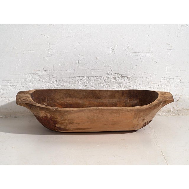 Antique Carved Wooden Bowl For Sale - Image 4 of 9