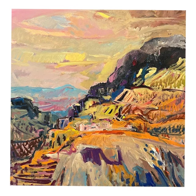 Jean Krille, Landscape 143, Oil on Masonite, 1986 For Sale
