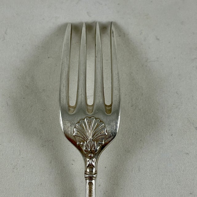 Second Empire French Napoleon III Silver Plate Dessert Forks, S/11 For Sale - Image 12 of 13