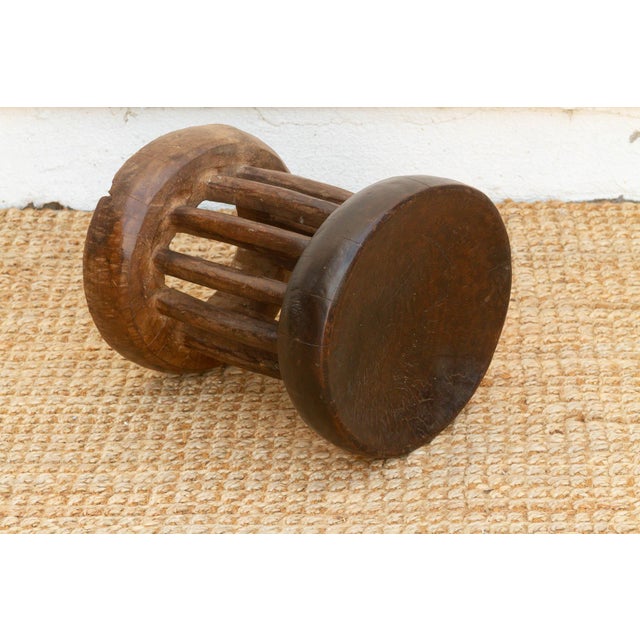 Antique Ethiopian Harari Round Stool For Sale - Image 4 of 7