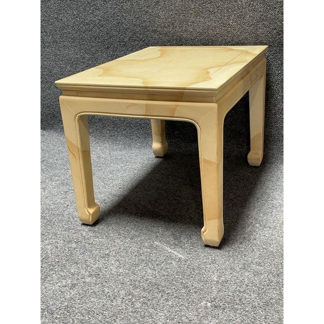 1970s Henredon Mid Century Goatskin Side Tables - Pair For Sale - Image 5 of 9